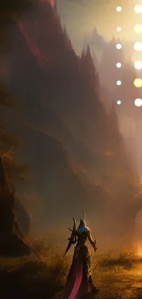Immerse yourself in the world of fantasy with this stunning live wallpaper for your phone