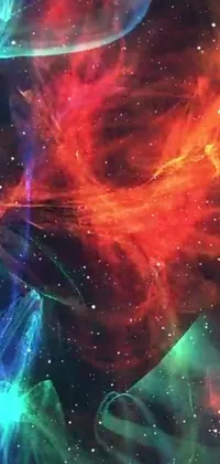 This phone live wallpaper depicts a stunning digital art portrayal of a nearly infinite star-filled sky