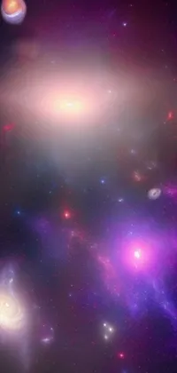 This is a live wallpaper with a space theme, featuring a group of shining stars in a cosmic sky