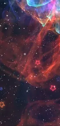Introducing a mesmerizing live wallpaper for your phone, featuring a breathtaking sky filled with stars and impressive space art rendered in 8k detail