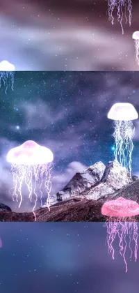 Bring the mesmerizing beauty of jellyfish to your phone with this stunning live wallpaper