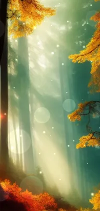 Experience the tranquility of a forest with this beautiful live wallpaper