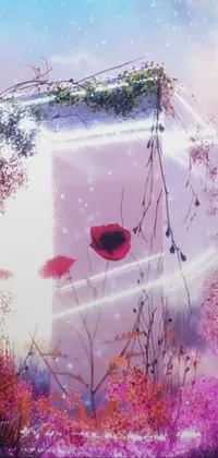 Atmosphere Plant Purple Live Wallpaper