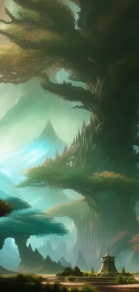 This vertical phone wallpaper features stunning fantasy artwork by an amazing artist
