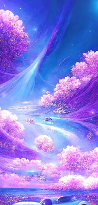 Atmosphere Purple Blue Live Wallpaper