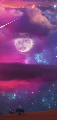 Atmosphere Purple Cloud Live Wallpaper