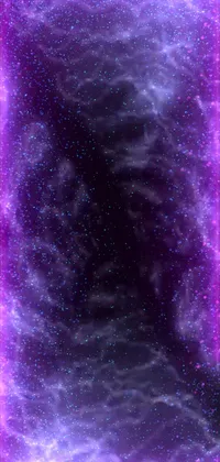 This space-themed live wallpaper for your phone displays a captivating portrayal of a black hole in the center of a star-filled galaxy