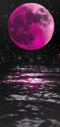 Atmosphere Purple Moon Live Wallpaper