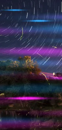 Atmosphere Purple Natural Landscape Live Wallpaper