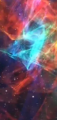 Looking for a stunning live wallpaper for your phone? Look no further than this mesmerizing space-themed design! Featuring a colorful hologram swirling in a vortex of vibrant hues, this wallpaper is sure to catch your eye and add some excitement to your device