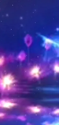 Atmosphere Purple Organism Live Wallpaper