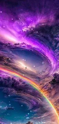 Atmosphere Purple Rainbow Live Wallpaper