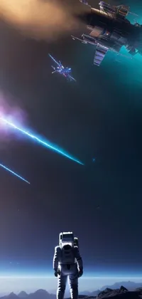 This captivating space-themed live wallpaper is perfect for your phone