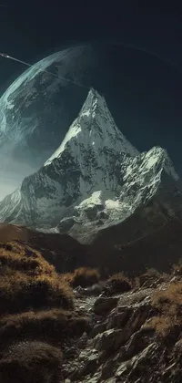 If you're looking for a stunning live wallpaper for your phone, this mountain landscape is sure to impress