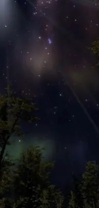 Experience the breathtaking beauty of a night sky with the star-filled live wallpaper
