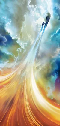 This eye-catching live wallpaper features a variety of space-themed visuals, including a space shuttle soaring through a cloudy sky, an abstract painting of a fiery man, a starship from the Star Trek film, a dreamy illustration, a high-res photo of a galaxy, an animated rocket launch, a 3D rendering of a planet with a ring system, time-lapse footage of the aurora borealis, and a futuristic digital art piece of a cityscape