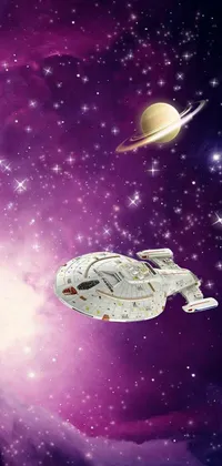Starship in Space  Live Wallpaper