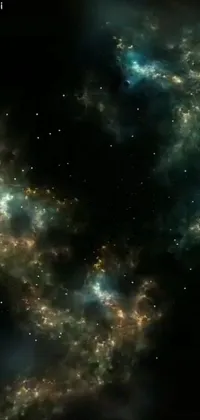 This phone live wallpaper showcases a breathtaking digital artwork of shining stars in the night sky
