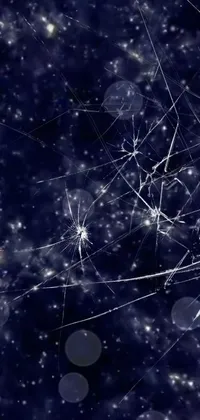 Discover a unique and mesmerizing live wallpaper for your phone, featuring a stunning pile of broken glass atop a wooden table, complemented by vibrant microscopic patterns of cells and organisms