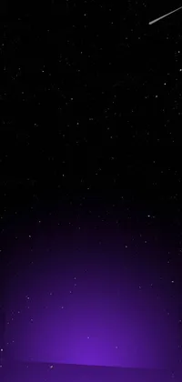 Enjoy a stunning LIVE wallpaper for your phone that features a mesmerizing purple sky adorned with enchanting stars