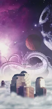 Cloud City Live Wallpaper - Immerse yourself in a mesmerizing world of fantasy art with this breathtaking live wallpaper