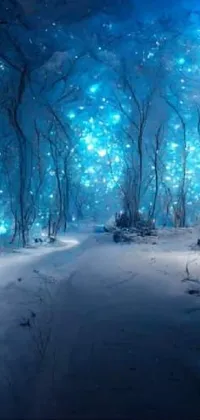 Atmosphere Snow Blue Live Wallpaper