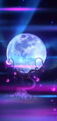 blue purple moon