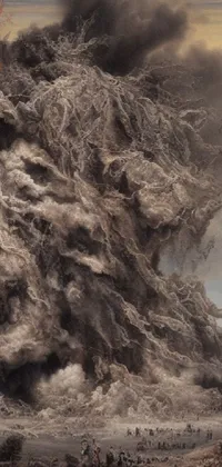 This phone live wallpaper is a stunning display of chaos and destruction