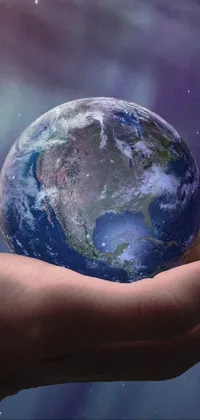 holding earth  Live Wallpaper