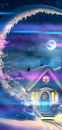 This fantasy-themed live wallpaper for your phone is a winter wonderland dream come true