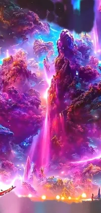Atmosphere World Purple Live Wallpaper