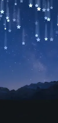 Transform your phone's screen into a dreamlike night sky with this stunning live wallpaper