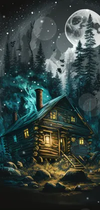 If you love the peace of the wilderness and the romance of nighttime, you will adore this live wallpaper for your phone