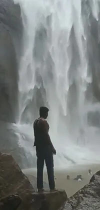 Atmospheric Phenomenon Freezing Waterfall Live Wallpaper