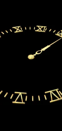 This live wallpaper features a stunning clock in gentle gold accents with digital roman numerals