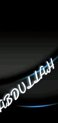 This phone live wallpaper showcases a neon sign that reads "Halloween" in bold blue letters, set against a black background