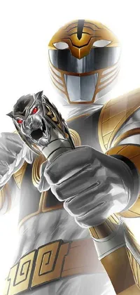 This stunning live phone wallpaper showcases close-up art of a sword-wielding figure