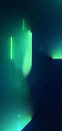 This live wallpaper for your phone features an illuminated wall, with shifting lights and gradients creating a soothing blue and green ambience