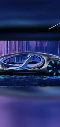 Experience the future of luxury driving with a stunning phone live wallpaper featuring a sleek and stylish Mercedes Benz on display in a futuristic car showroom