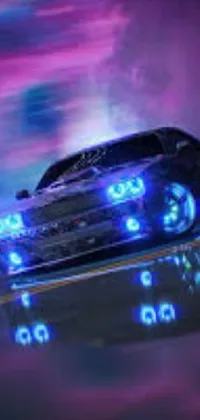 Automotive Lighting Hood Purple Live Wallpaper