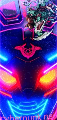 Introducing a close-up, phone live wallpaper featuring a dragon-adorned helmet in the front view
