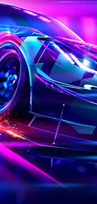Automotive Lighting Purple Light Live Wallpaper