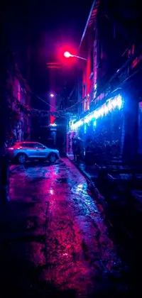 Vibrant Cyberpunk Street Live Wallpaper - free download