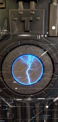 This live wallpaper showcases an attention-grabbing clock with holographic lightning that adds a futuristic touch