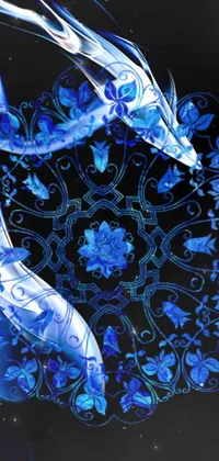 Azure Blue Organism Live Wallpaper