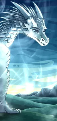 Azure Cartoon Mythical Creature Live Wallpaper