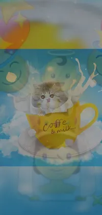 Azure Cat Organism Live Wallpaper