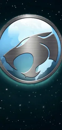 This cell phone live wallpaper features a close-up logo displaying a fierce sabertooth cat design