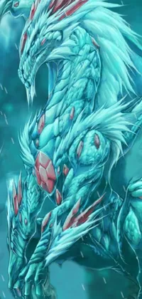 Azure Mythical Creature Organism Live Wallpaper
