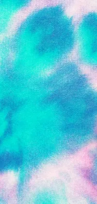 This phone live wallpaper showcases a stunning blue and pink tie dye background that is sure to catch the eye